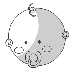 happy baby boy  with pacifier icon image vector illustration design 