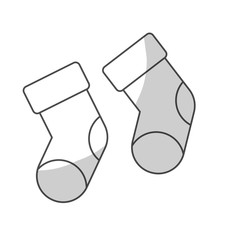 socks baby shower related icon image vector illustration design 