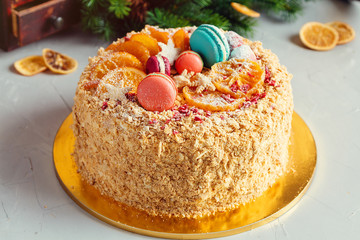 Winter napoleon cake