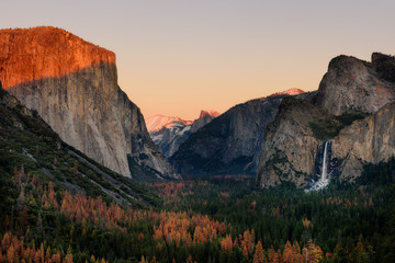 Sunset Tunnel view Yosemite Park, California