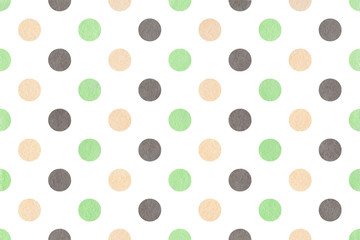 Watercolor polka dot background.