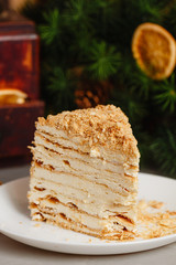 Winter napoleon cake