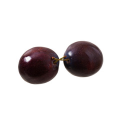 Plums isolated on white background