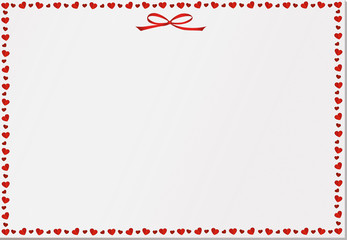 Empty blank with hearts. Card festive. Valentine's Day. Vector