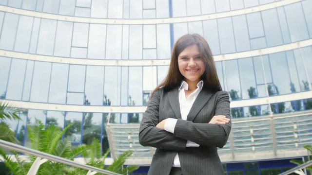 Portrait of a young attractive successful business woman