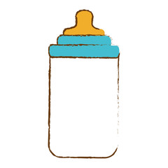 baby bottle icon over white background. colorful design. vector illustration