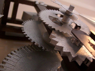 Mechanical clock gears