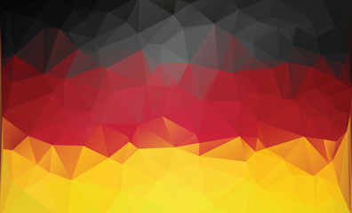 Naklejka premium Polygonal german flag.