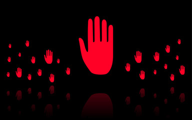 Obraz premium Hand Zeichen - Gesten - Stop