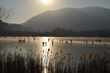 Fun on the ice - Lake Endine - Bergamo - Italy