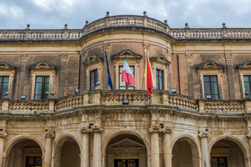 Ducezio Palace in Noto city, Sicily in Italy