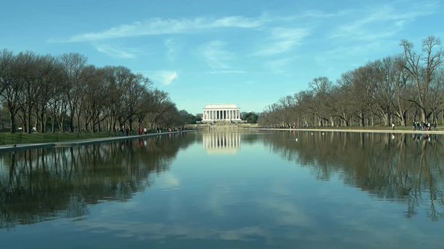 View at Lincoln Memorial across Reflection Pool in Washington DC