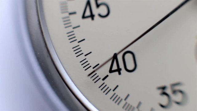 Close-up stopwatch in work.