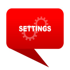 settings bubble red icon