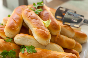 Sandwiches on buffet table, catering