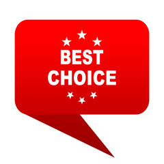 best choice bubble red icon