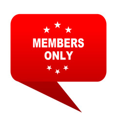members only bubble red icon