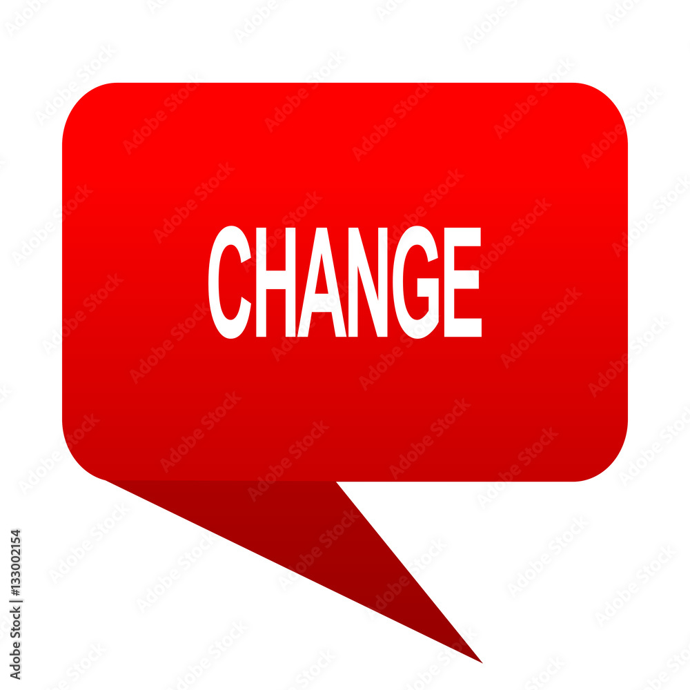 Poster change bubble red icon