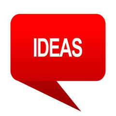ideas bubble red icon