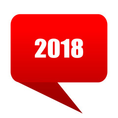 new year 2018 bubble red icon
