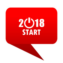 new year 2018 bubble red icon