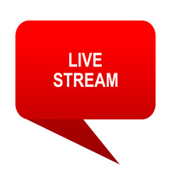 live stream bubble red icon