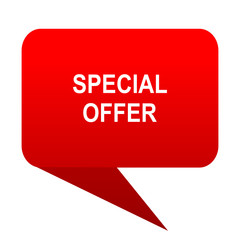 special offer bubble red icon