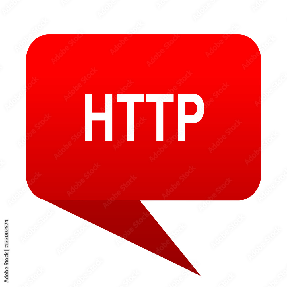 Poster http bubble red icon