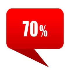 70 percent bubble red icon