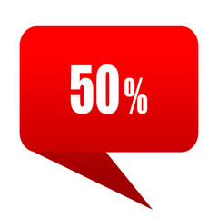 50 percent bubble red icon