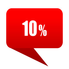 10 percent bubble red icon