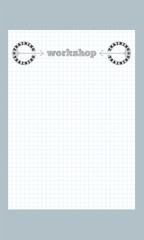 Vector lined paper and hand written words workshop