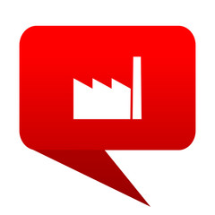 factory bubble red icon