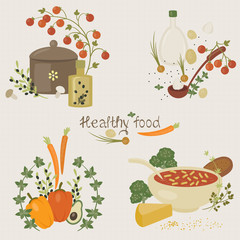 Healthy food illustration