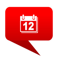 calendar bubble red icon