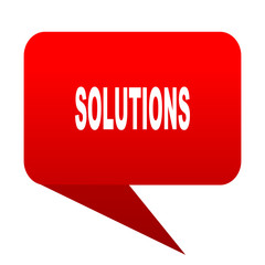 solutions bubble red icon
