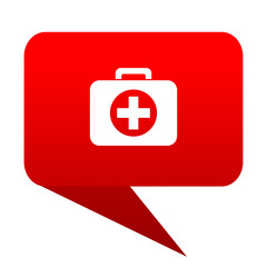 first aid bubble red icon