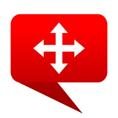 Obraz premium arrow bubble red icon