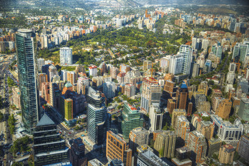 Panoramic view of Santiago de Chile