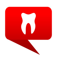 tooth bubble red icon