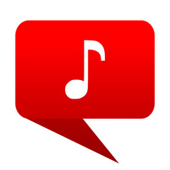 music bubble red icon