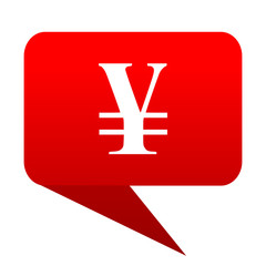 Obraz premium yen bubble red icon