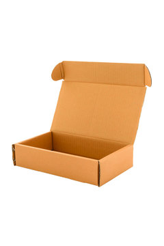 Cardboard Box isolated on a White
