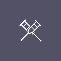 simple Crutch icon design