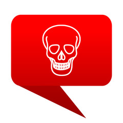 skull bubble red icon