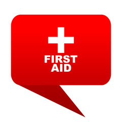 first aid bubble red icon