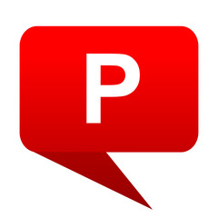 Fototapeta premium parking bubble red icon