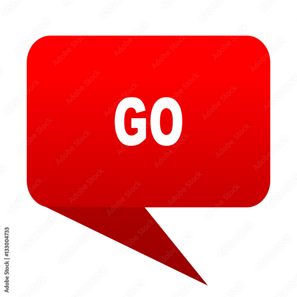 Poster go bubble red icon