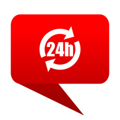 24h bubble red icon