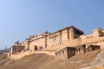 Fototapeta na wymiar Landscape of ancient castle in India